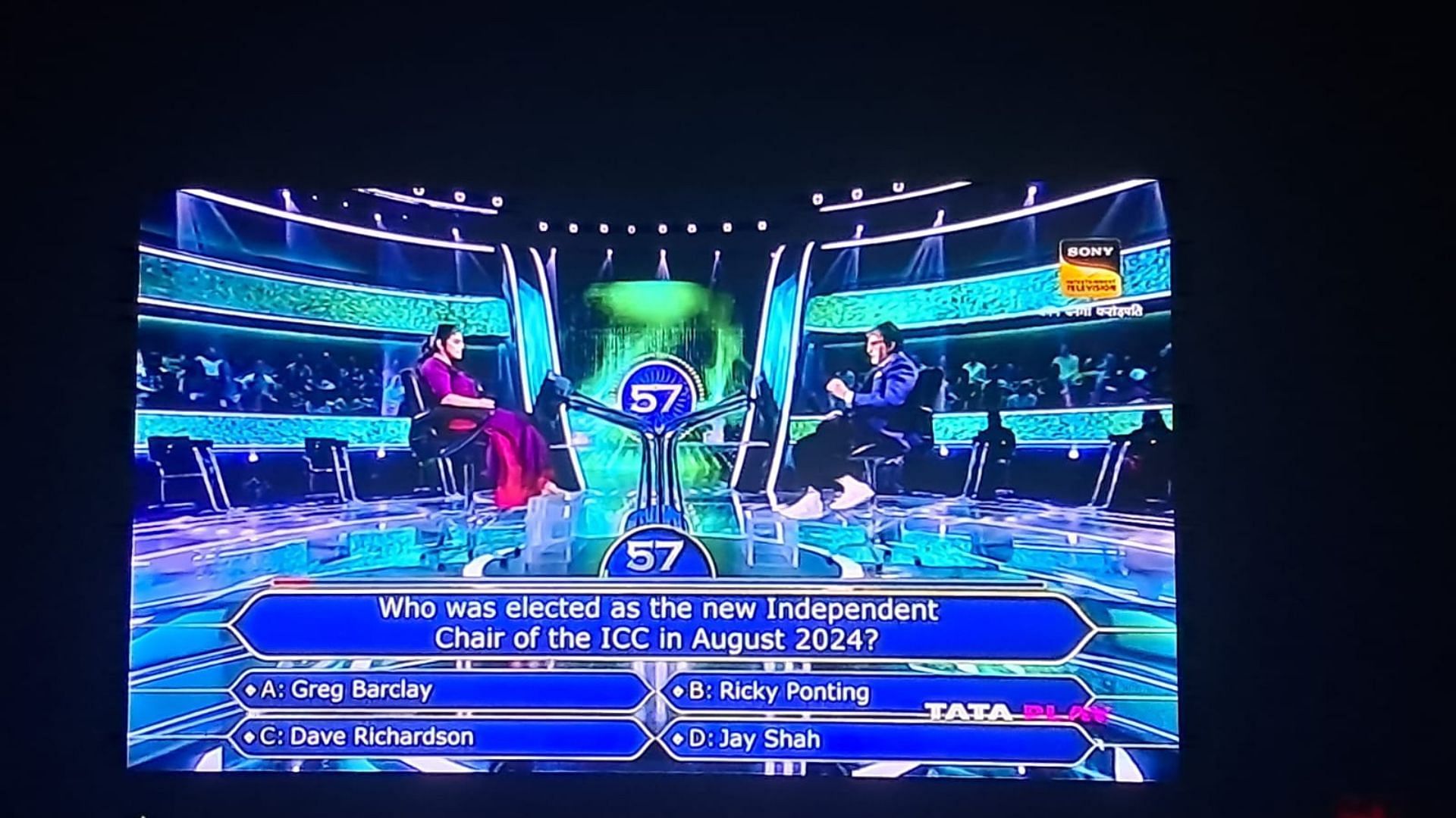 A screengrab of the question (Image credits: Sony TV, SET India)
